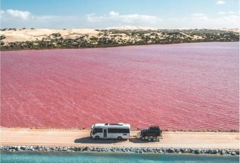 南澳洲奔富粉湖一日游 必打卡奔富酒庄+回音壁+梦幻澎湃粉湖【浪漫唯美粉湖——Lake Bumbunga】
