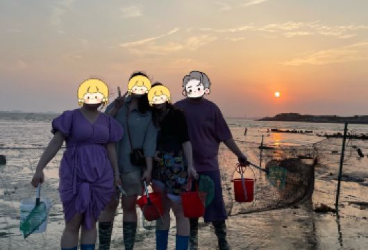 福建平潭岛一日游【滩涂赶海挖花蛤抓螃蟹体验+猴研岛门票可选】【滩涂赶海挖花蛤抓螃蟹体验（沉浸式海岛渔趣）：真实渔民生活体验、收获的喜悦、自然课堂。】