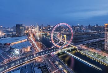 天津之眼摩天轮+世纪钟广场+解放桥+夜景一日游【包车│含票】【私家团、独立包车、上门接送、无自费！】