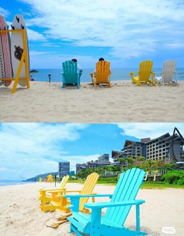 汕尾保利金町湾沙滩露营荧光音乐晚会两日游海边烧烤浪漫红海湾