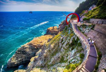 釜山太宗台+甘川洞文化村+松岛天空步道+海东龙宫寺一日游【自然与佛寺海景｜漫步海东龙宫寺，远眺蔚蓝东海，感受寺庙与海岸交织的静谧氛围，适合沉浸式赏景体验。】