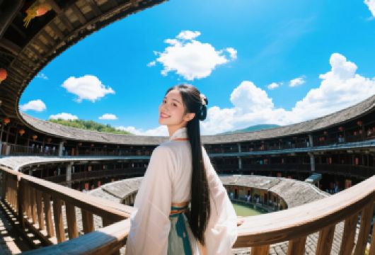 【大鱼海棠椿的家】福建永定高北土楼+土楼王承启楼世泽楼一日游【[亲子甄选·上门接送]《大鱼海棠》土楼实景打卡，亲子探秘世遗建筑，指定范围内上门接送，出行无忧】