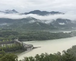 Post-rain mists turn Dujiangyan into an ink-wash painting