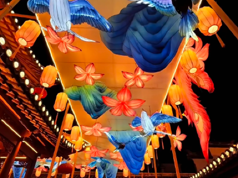 秦淮燈會夫子廟大成殿會場亮燈