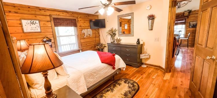 Relax鳟鱼溪全新热水浴缸和主浴室木屋-梅洛迪山(Relax @ Mt. Melody Log Cabin. Brand New Hot Tub and Masterbath. by Trout Stream)图片