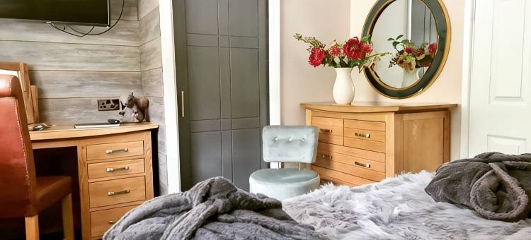 花楸树什罗普郡配有热水浴缸的林间静居山林小屋(Rowan Tree Lodge with Hot Tub, a beautiful Woodland Retreat in Shropshire)图片