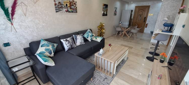 Gueliz .2,3km Jemaa el-fna netflx 電視 50 英寸，私人公寓空調(New luxury Apartemnt Modern Gueliz Marrakech)图片