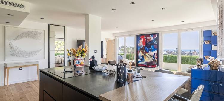 坎城的现代公寓，带海景 - 空调 - 两卧室 - 4人(Modern flat with sea view - AC- 2BR- 4P - Cannes)图片