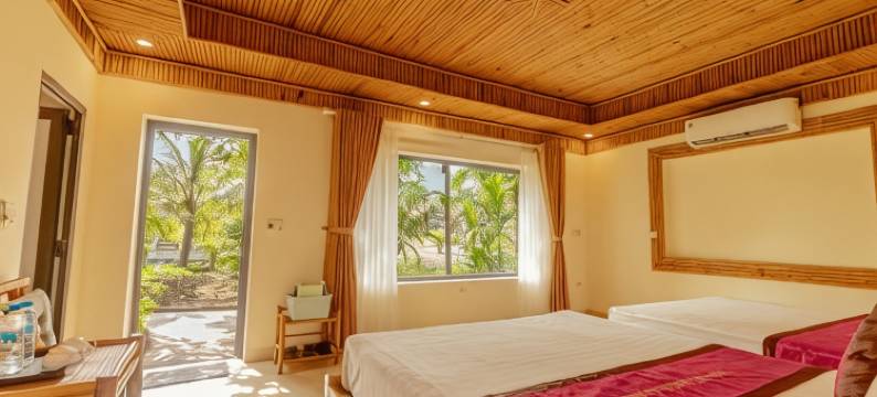 位于三谷碧洞寺的1卧室公寓-100平方米|带1个独立浴室(Tam Coc Green Garden Bungalow)图片