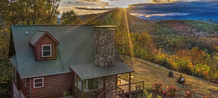Private Stunning Mtn Views LogCabin Jetted Tub EV Charger Wifi 15 Min-Lake James图片