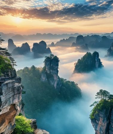 5天4晚 • 長沙+張家界+天門山+鳳凰古城5天4晚跟團遊·楚韻翠微·景區交通全含0自費+3大5A核心景區&2+1航空巴士&贈苗族服飾體驗+金牌導遊