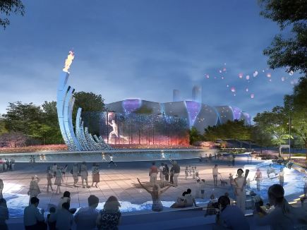 杭州奧體中心火炬公園開放