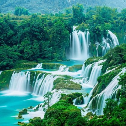 广西南宁+德天跨国瀑布景区+古龙山大峡谷+北海6日5晚跟团游