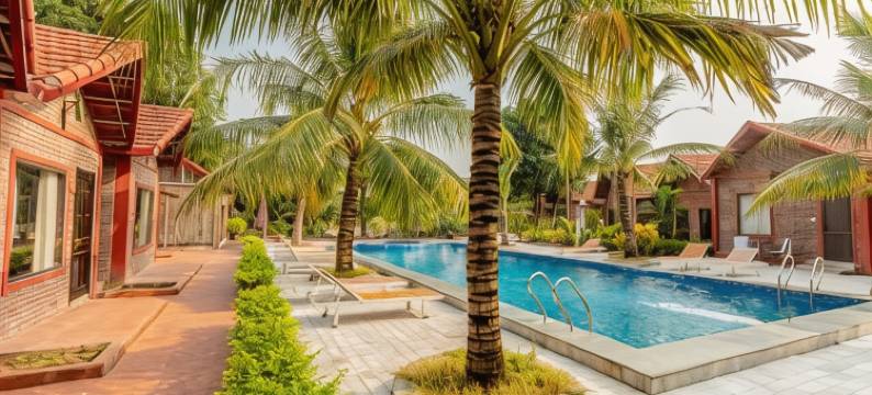 位于三谷碧洞寺的1卧室公寓-100平方米|带1个独立浴室(Tam Coc Green Garden Bungalow)图片