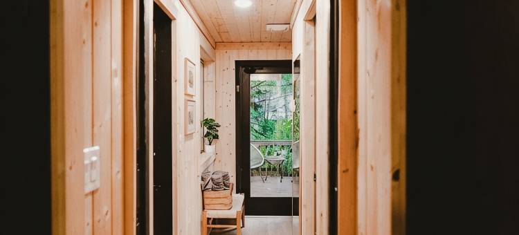 设计师A字形木屋 · 森林热水浴池 · 火盆(Designer A-Frame · Forest Hot Tub · Fire Pit)图片