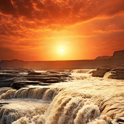 甘泉甘泉大峡谷+靖边陕西波浪谷景区+宜川陕西黄河壶口瀑布+延川黄河乾坤湾景区+延安枣园革命旧址+宝塔山4日3晚跟团游