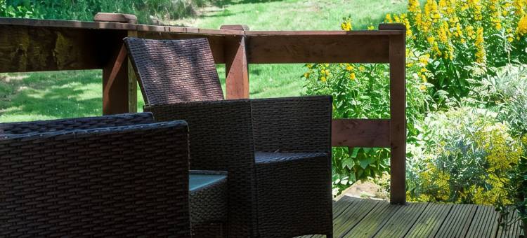 花楸树什罗普郡配有热水浴缸的林间静居山林小屋(Rowan Tree Lodge with Hot Tub, a beautiful Woodland Retreat in Shropshire)图片