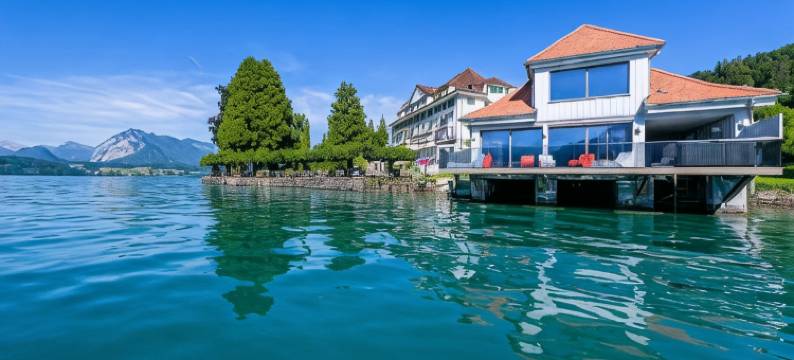 贡腾公园酒店 - 海滩与 Spa(Parkhotel Gunten – Beach & Spa)图片