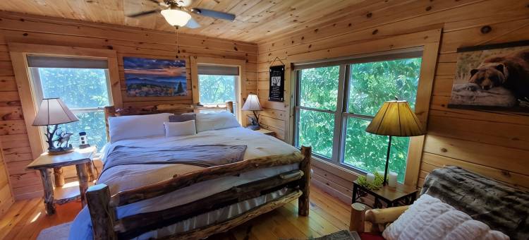 Private Stunning Mtn Views LogCabin Jetted Tub EV Charger Wifi 15 Min-Lake James图片