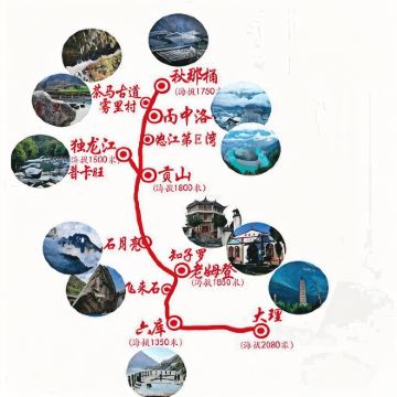 大理市+怒江+独龙江+丙中洛风景区+梅里雪山国家公园景区-日照金山+茨中天主教堂+维西+丽江10日9晚自由行