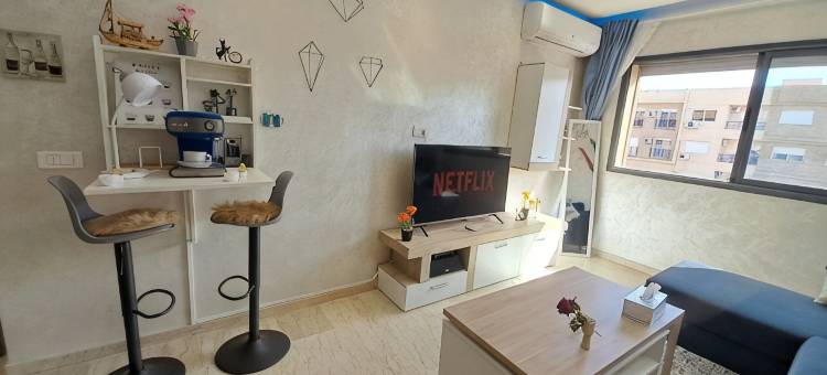 Gueliz .2,3km Jemaa el-fna netflx 電視 50 英寸，私人公寓空調(New luxury Apartemnt Modern Gueliz Marrakech)图片