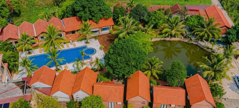 位于三谷碧洞寺的1卧室公寓-100平方米|带1个独立浴室(Tam Coc Green Garden Bungalow)图片