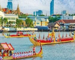 การกลับมาของขบวนพยุหยาตราทางชลมารคสุดยิ่งใหญ่ ณ แม่น้ำเจ้าพระยา กรุงเทพ