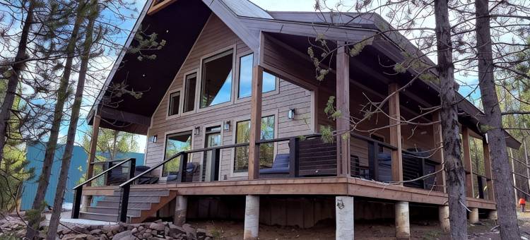 带门廊的森林度假4卧室3浴室新建木屋，WiFi、空调(Newly built Porchside Forest Getaway 4-bedroom 3-bath cabin WiFi, AC.)图片