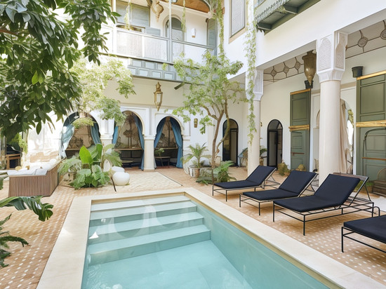 拉法厄尔摩洛哥传统庭院住宅