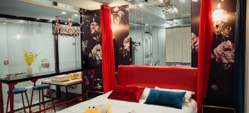 爱客100主题酒店(李村地铁站万达广场店)图片