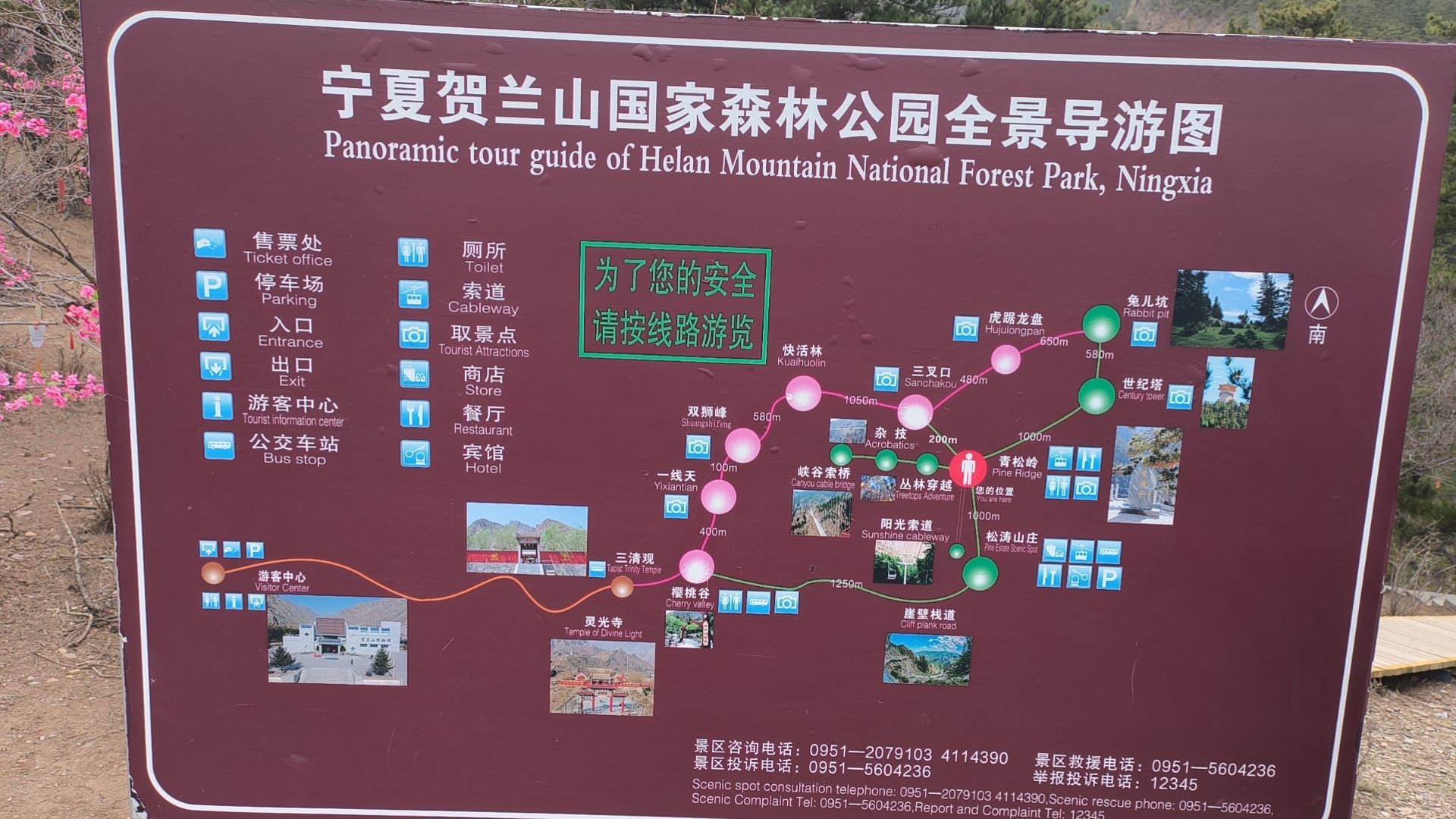 Ningxia Helan Mountain National Forest Park Tourist Map