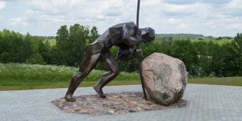 Sculpture "Road Worker"