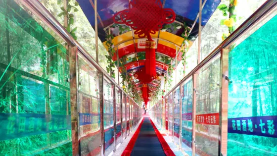 幸福酒久七彩玻璃棧道