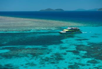 凯恩斯大猫号绿岛大堡礁游船半日游-可选上午/下午浮潜玻璃底船【动静结合，老少皆宜！】