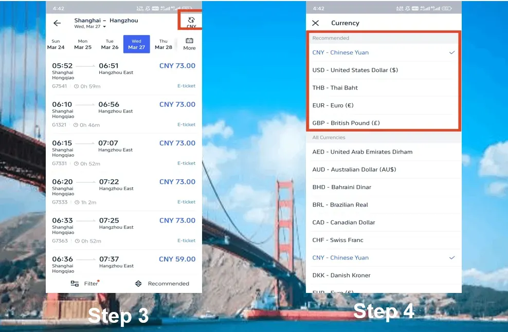 Panduan untuk Pesan Tiket Kereta Api China di Aplikasi Trip.com