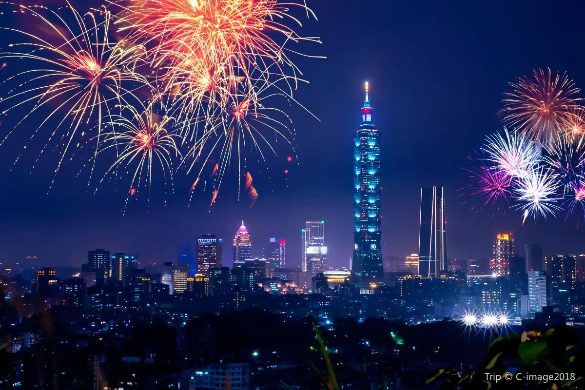 台北101の花火ショー