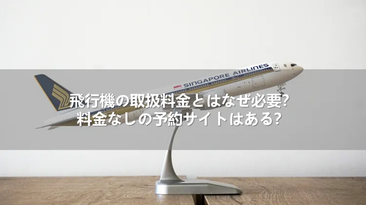 飛行機の取扱料金とはなぜ必要？料金なしの予約サイトはある？