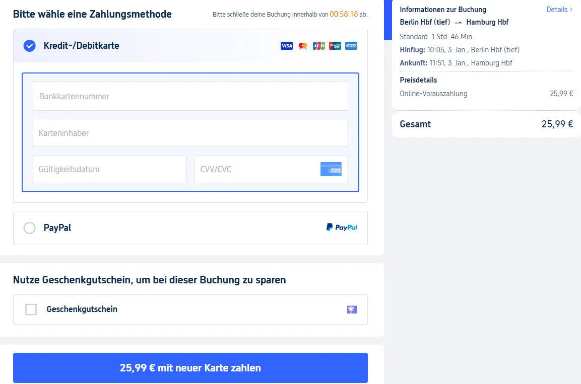 Schritt 4: Ticket bezahlen und behalten