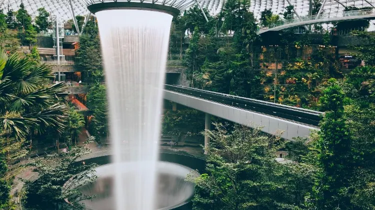 Step into the Jewel at Changi Airport and witness the spectacular beauty of the Rain Vortex.