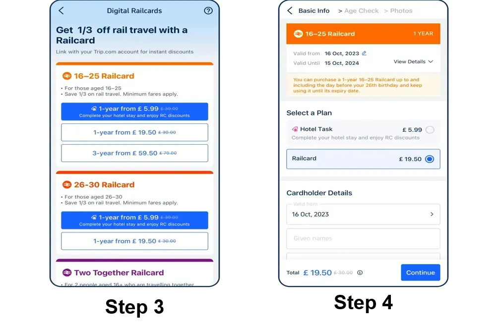 Fill in the Info to Buy Two Together Railcard Discount