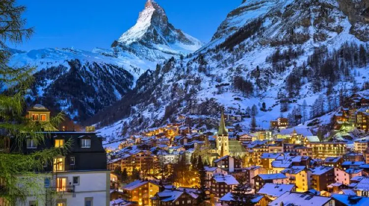 ツェルマットから眺めるマッターホルン