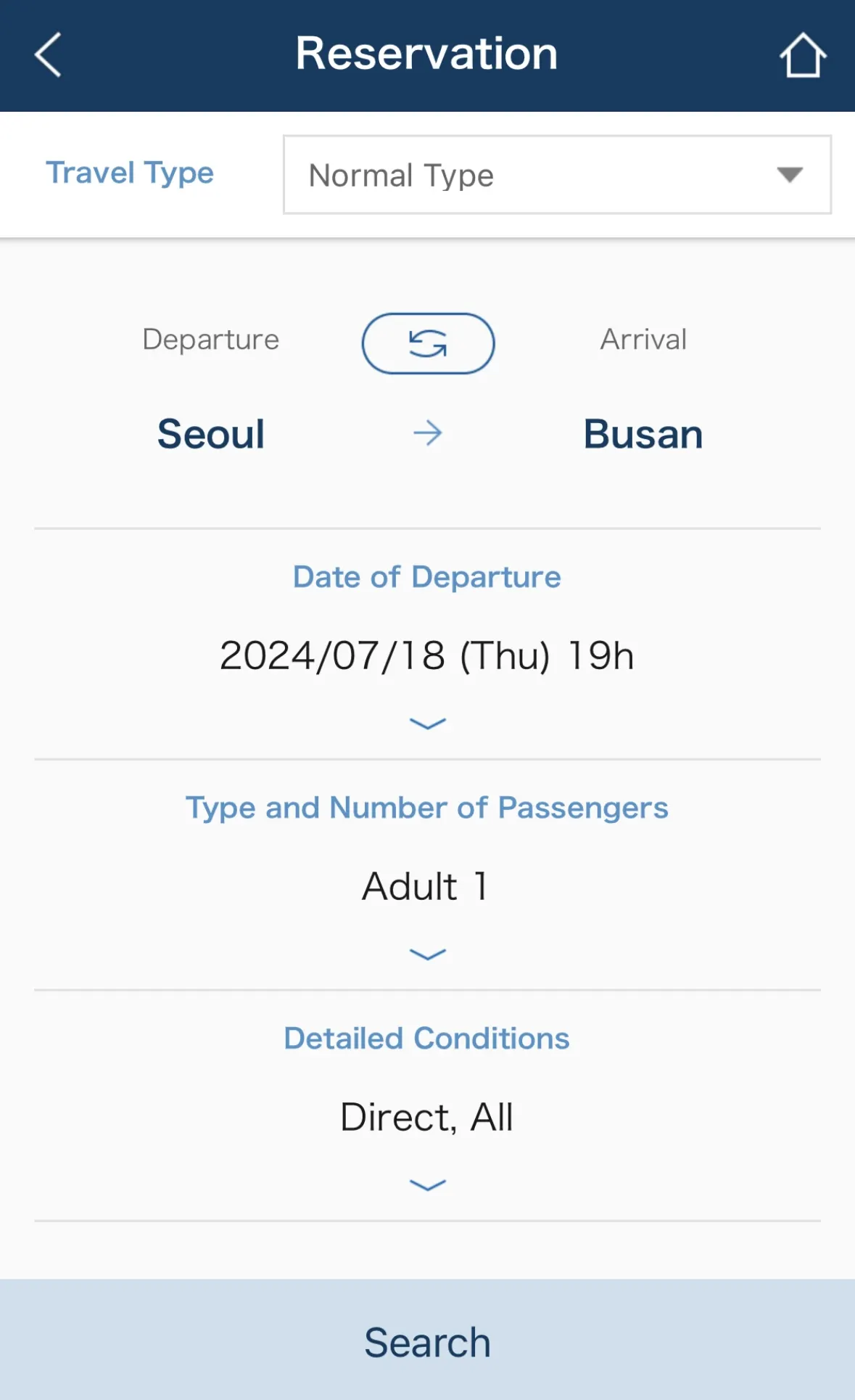 การลงทะเบียน และการซื้อตั๋วในแอพ Korail