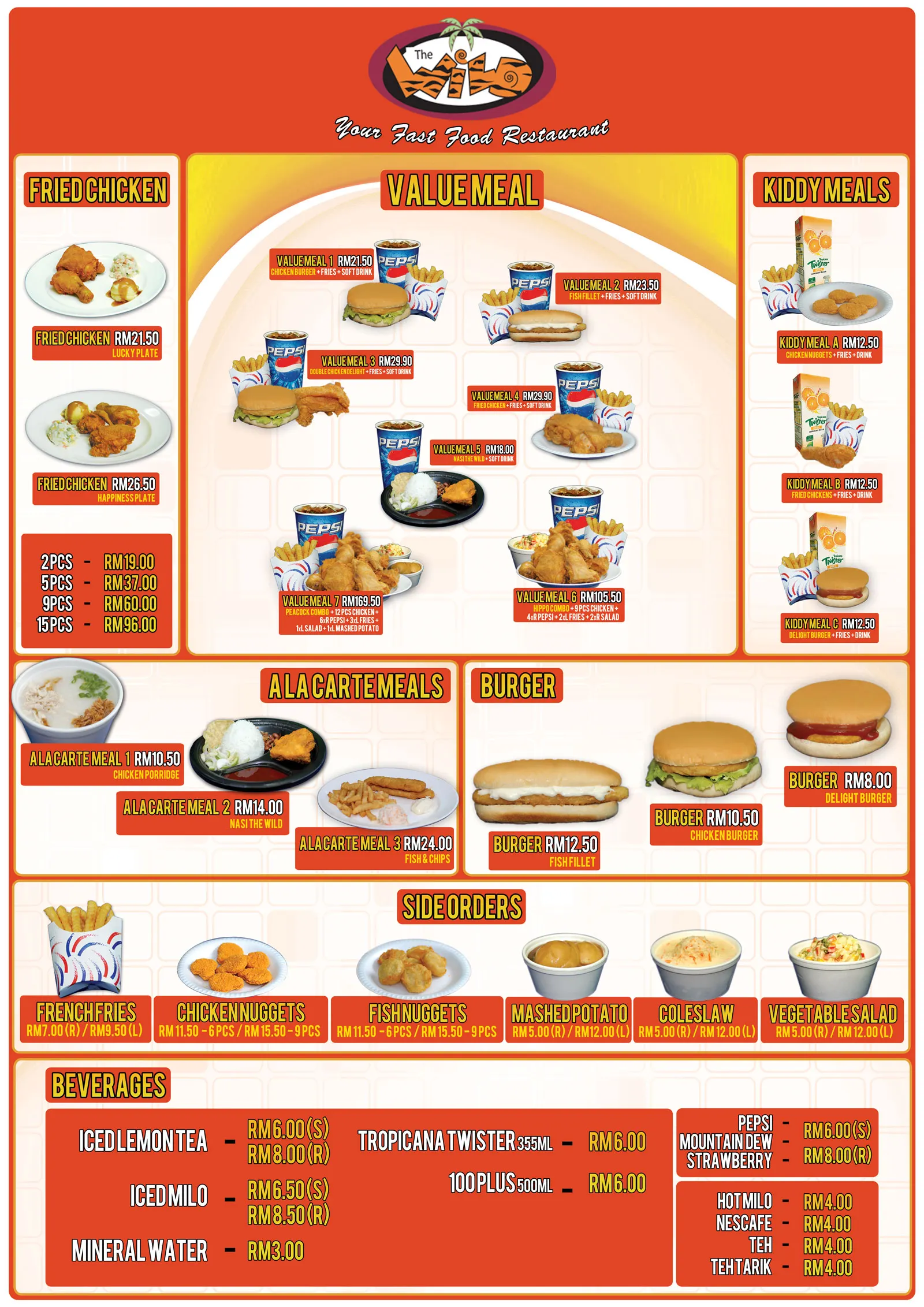 Makanan yang Disyorkan di Zoo Negara Malaysia