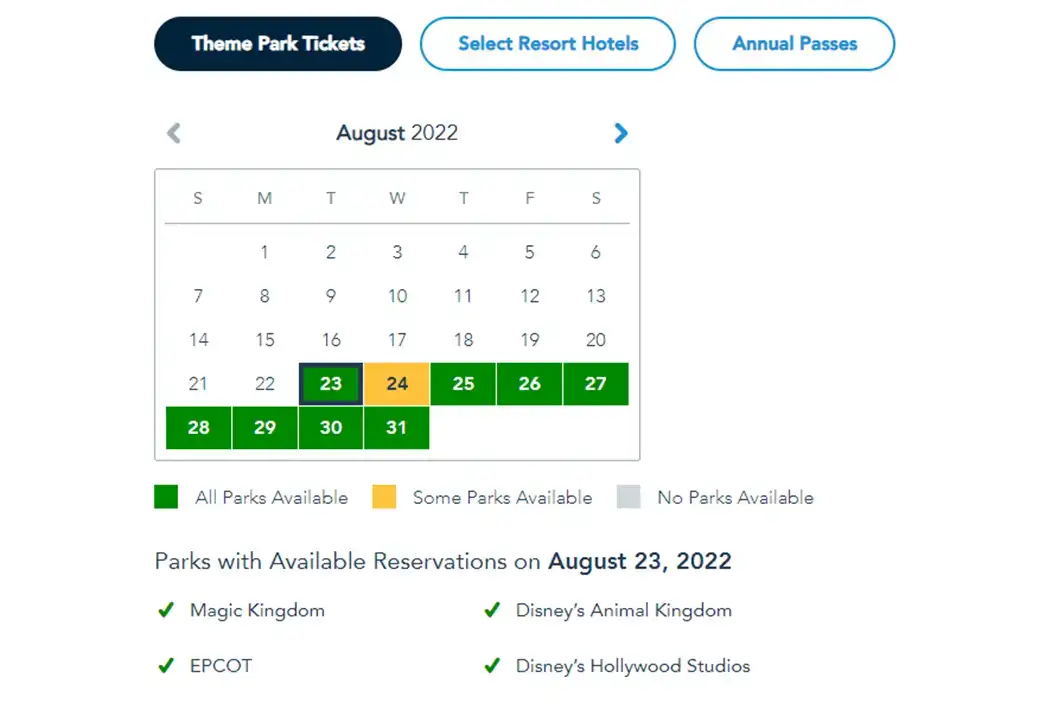 Disney Park Pass Reservation System Updated (New Limits, New Calendar,  Ability to Modify, and More)