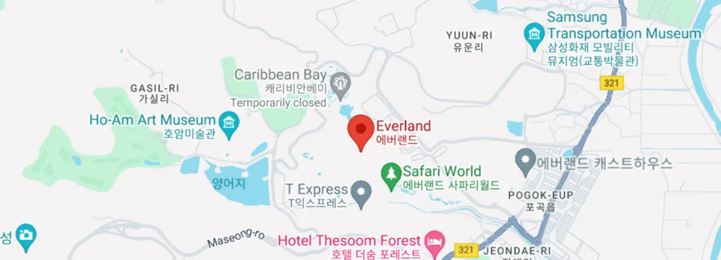 Where is Everland in South Korea?