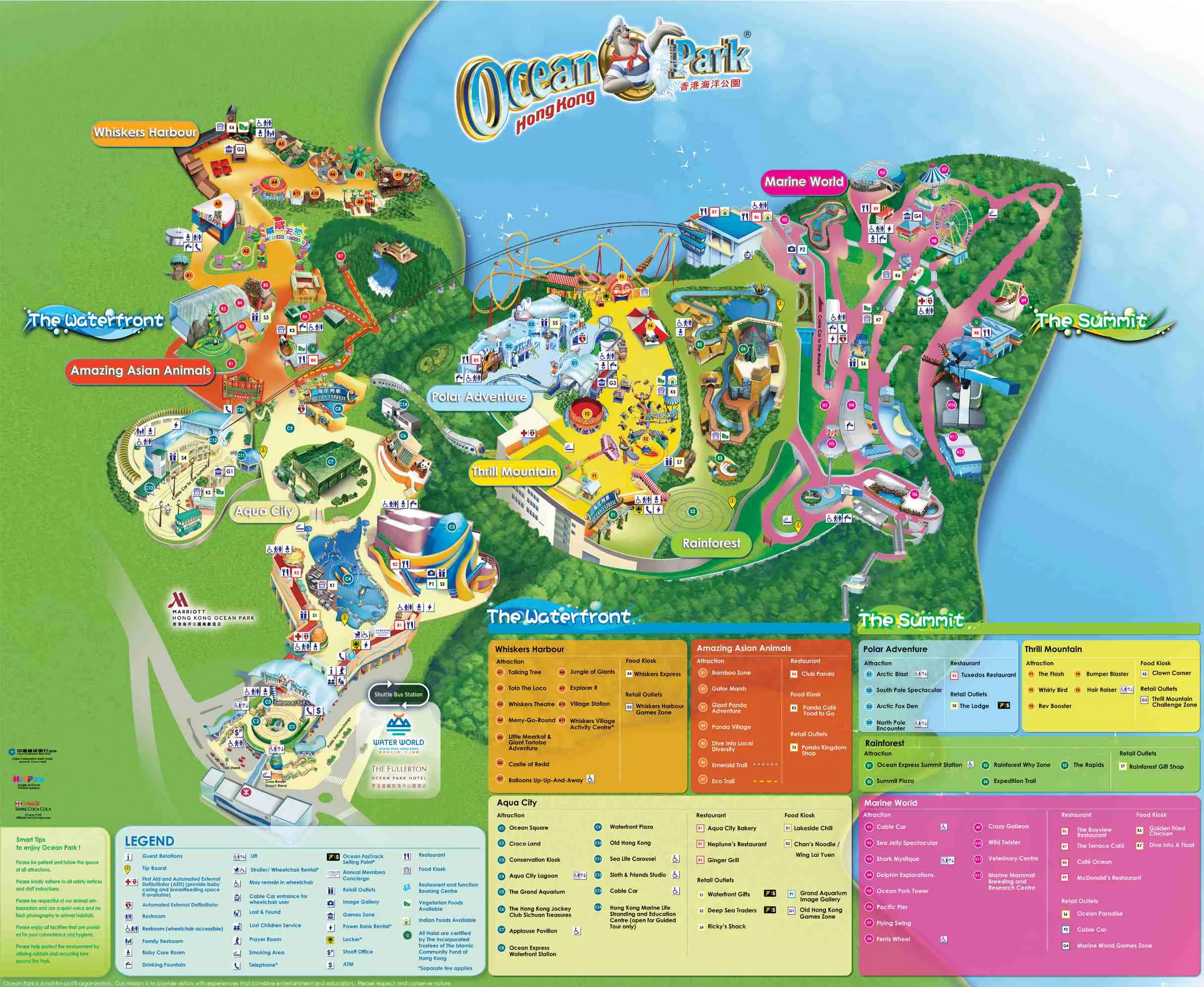 Ocean Park Hong Kong map