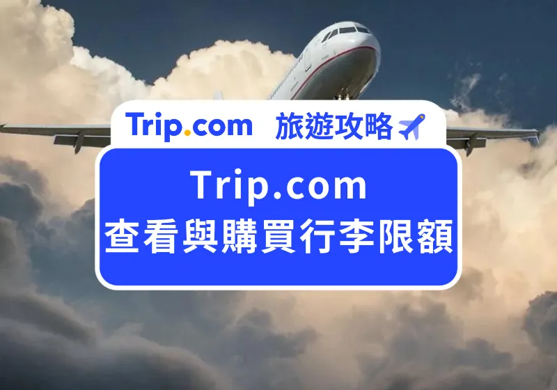 Trip.com 如何查看與購買行李限額