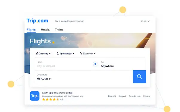 trip.com reviews for flight