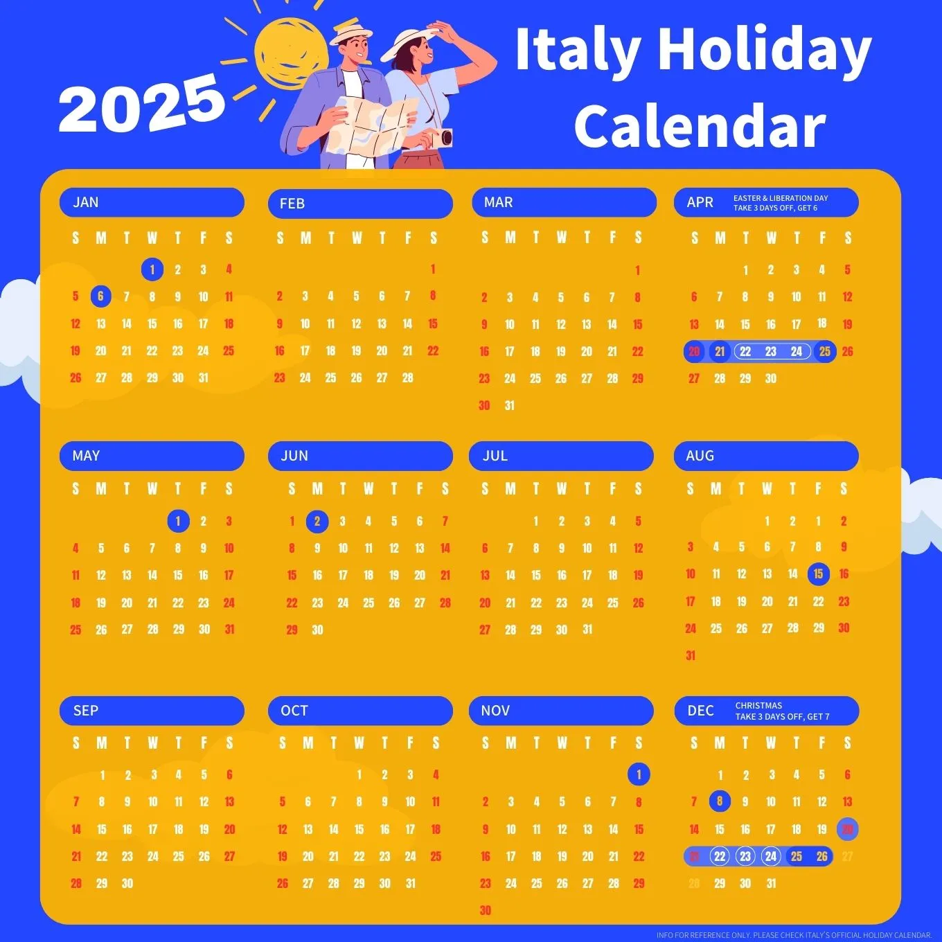 Italy Holiday Calendar 2025 Full List of Italy Public Holidays