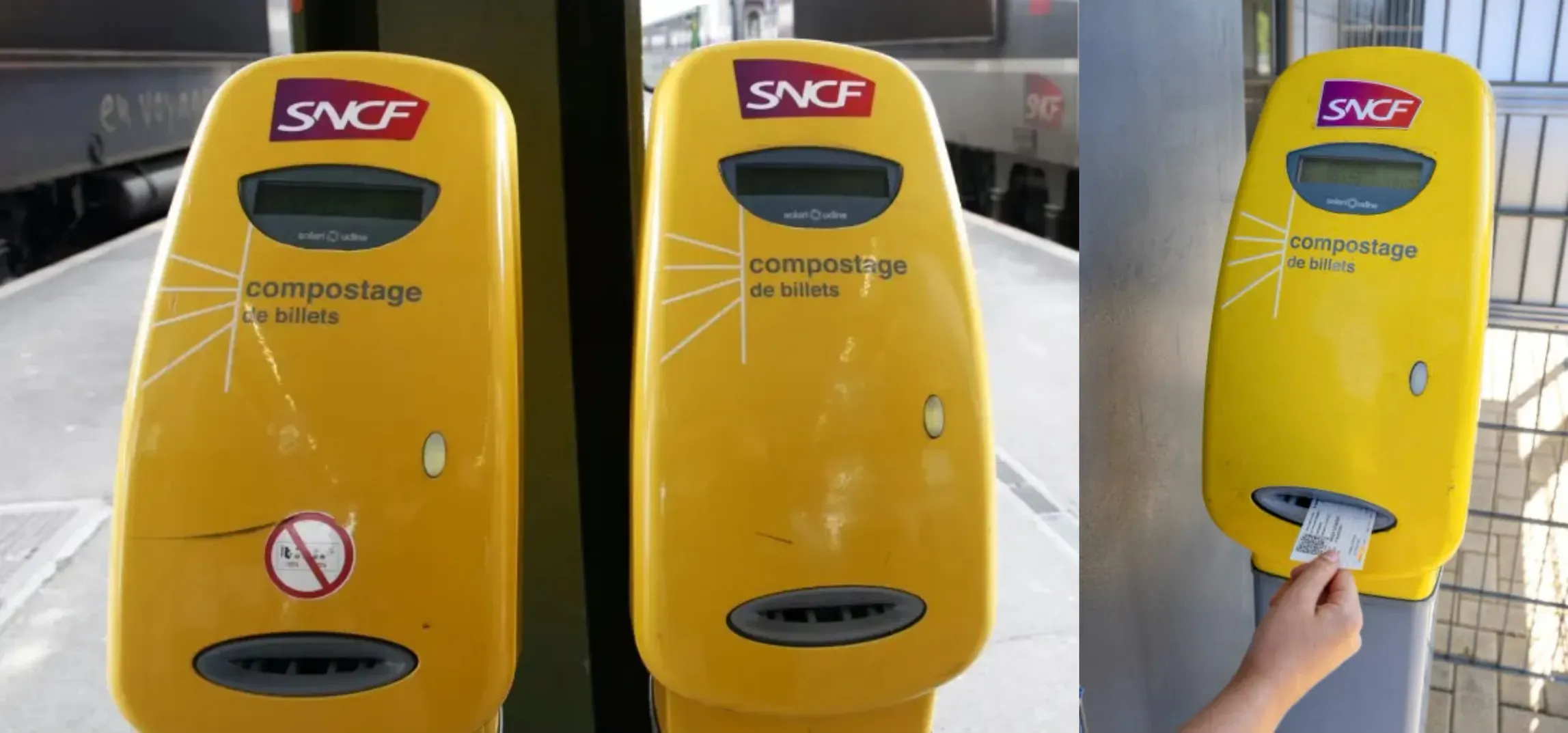 composter dans les machines jaunes (composteurs)